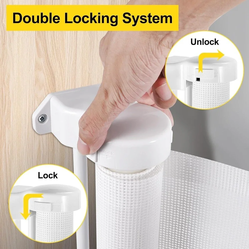 Retractable Extra-Wide Safety Gate 155 in Width, 35 in Height for Baby & Dogs‎
